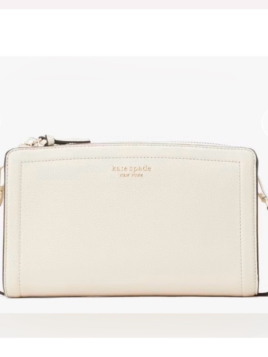 kate spade Handbags - Kate Spade Cream Pebble Leather Crossbody Bag with Gold Hardware